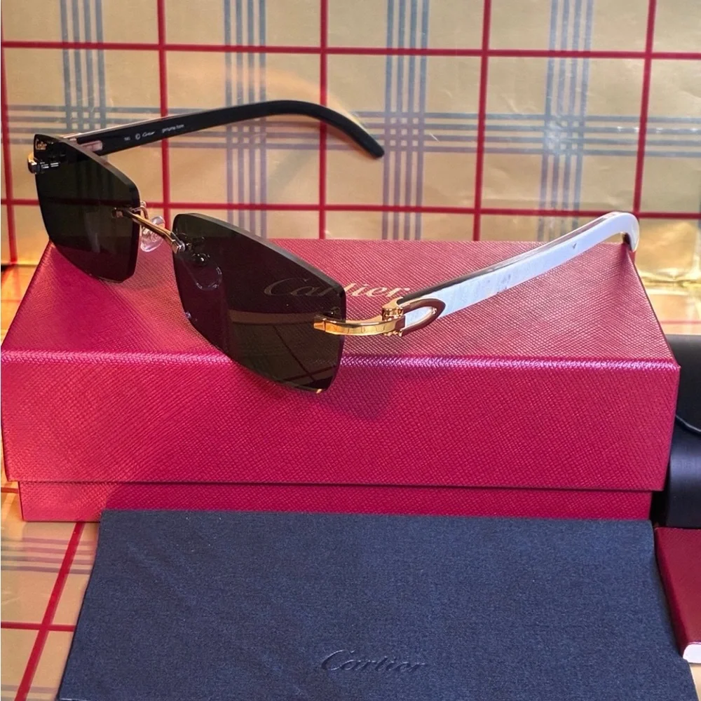 Cartier Unisex Buffalo Horn Sunglasses